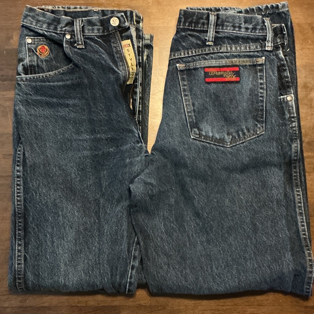 Wrangler Men's Relaxed Fit Dark Blue Jeans - 2 pair